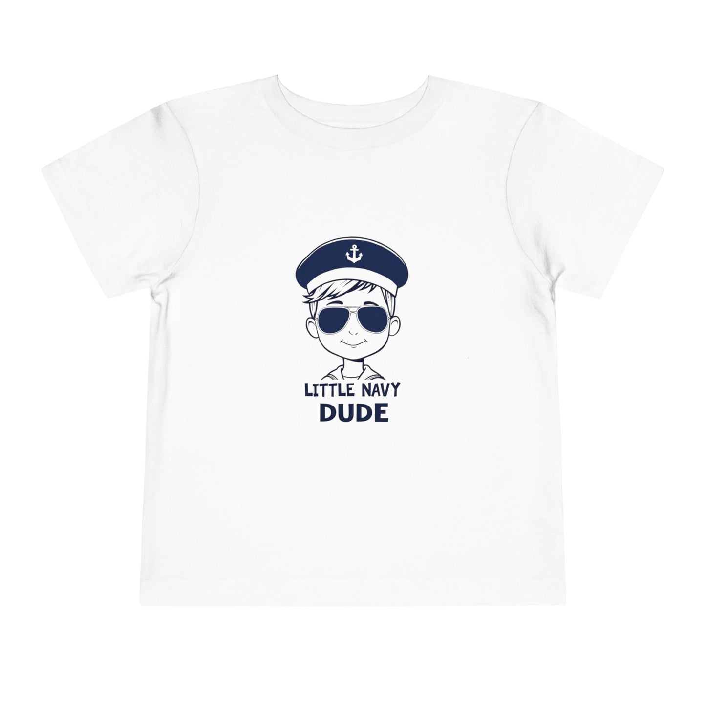 Navy Dude Adorable Toddler Short Sleeve Tee | Little Navy Dude Shirt, Kids' Nautical Tee, Summer Outfit, Boys' Graphic Tee, Gift for Sea Lovers