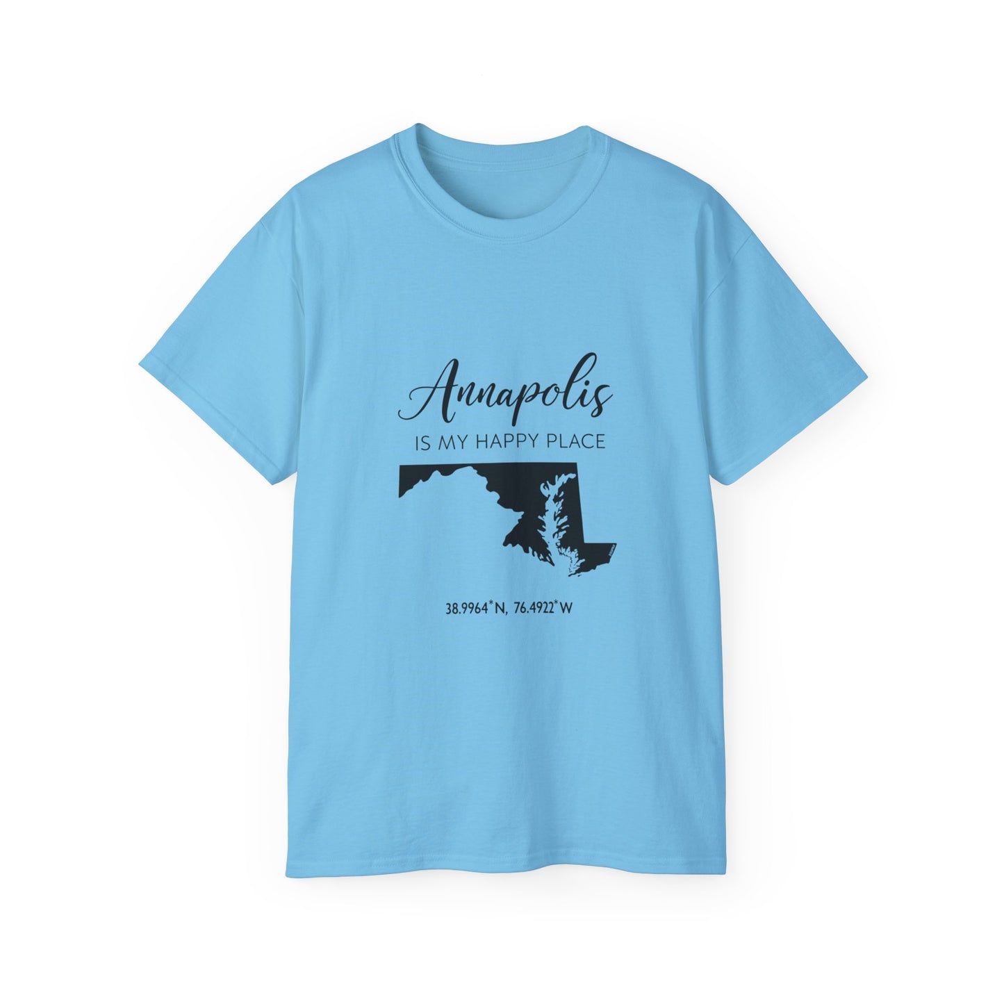 Annapolis Is My Happy Place Unisex Ultra Cotton Tee, Casual T-Shirt, Travel Shirt, Gift for Travelers, Happy Place Shirt