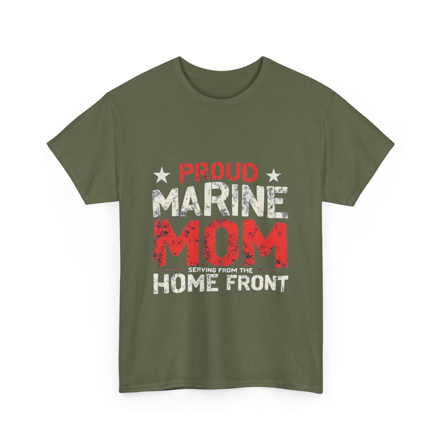 Proud Marine Mom Tee, Unisex Cotton T-Shirt, Gift for Military Moms, Support Our Troops Apparel, Patriotic Shirt, Home Front Pride