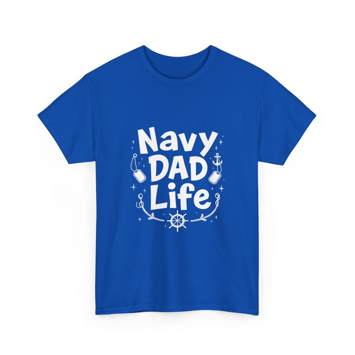 Navy Dad Life Tee, Unisex Heavy Cotton Shirt for Navy Fathers, Perfect Gift for Dad, Nautical Humor, Father's Day Gift