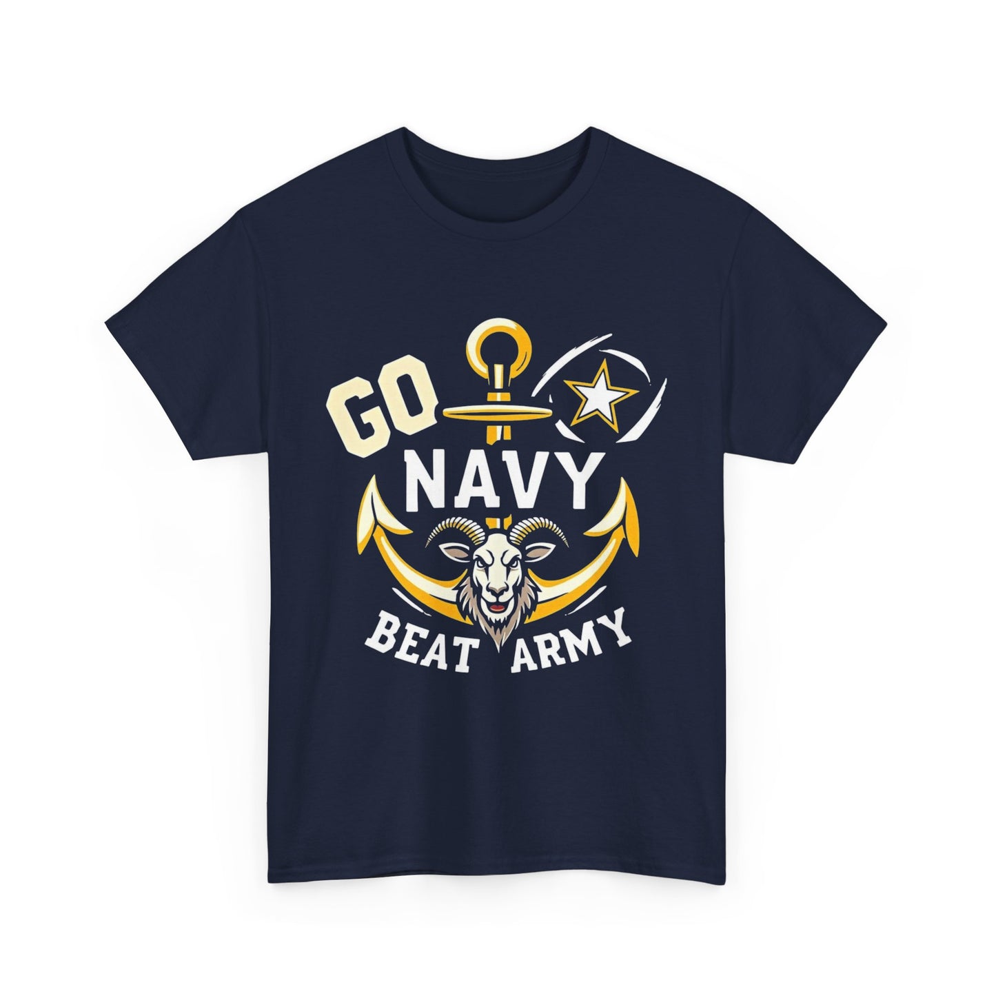 Navy Pride Tee - Go Navy Beat Army Shirt, Unisex Cotton T-Shirt, Military Spirit Wear, Veteran Tee, Gift for Navy Fans