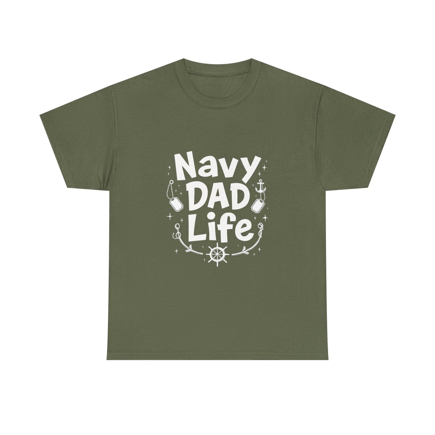 Navy Dad Life Tee, Unisex Heavy Cotton Shirt for Navy Fathers, Perfect Gift for Dad, Nautical Humor, Father's Day Gift