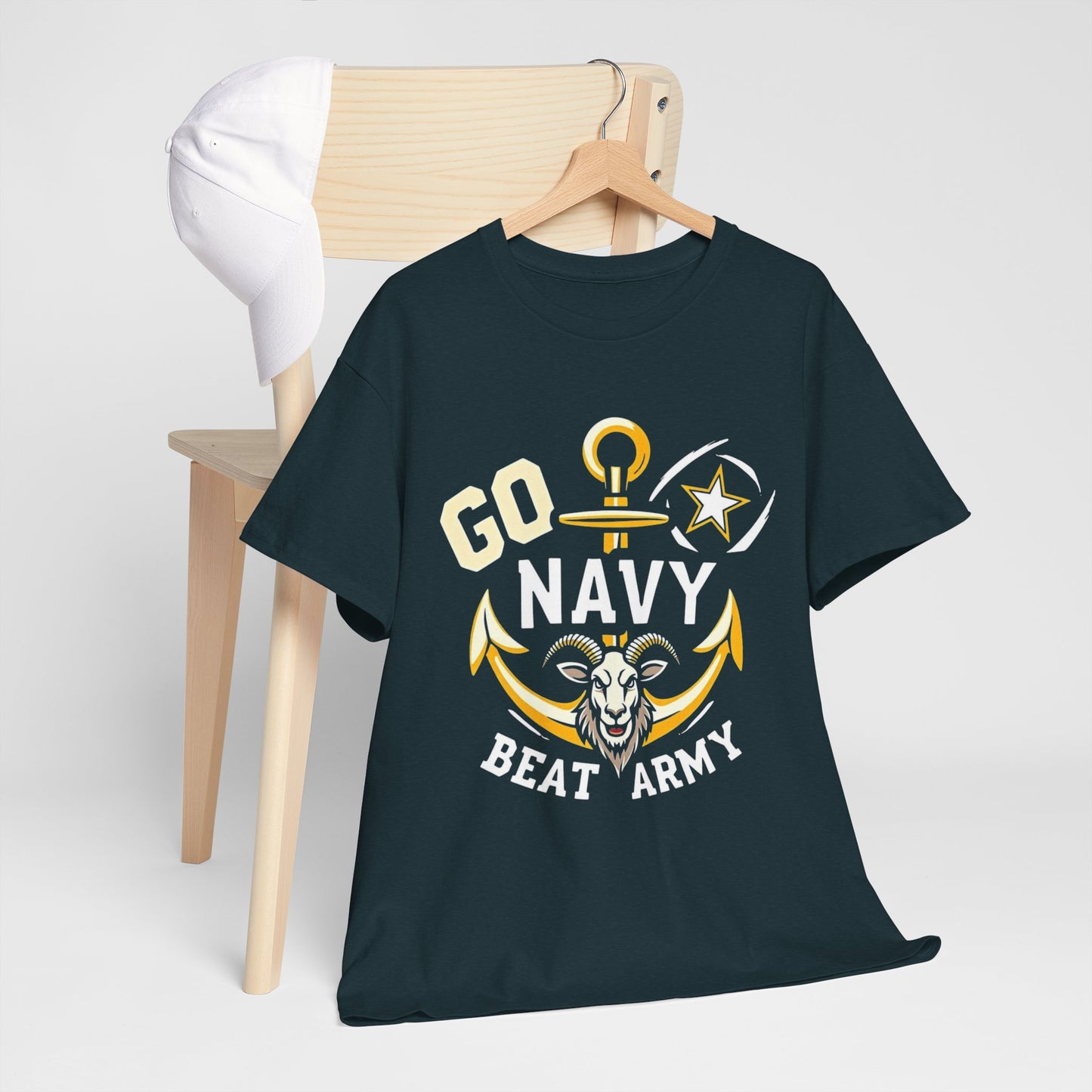 Navy Pride Tee - Go Navy Beat Army Shirt, Unisex Cotton T-Shirt, Military Spirit Wear, Veteran Tee, Gift for Navy Fans