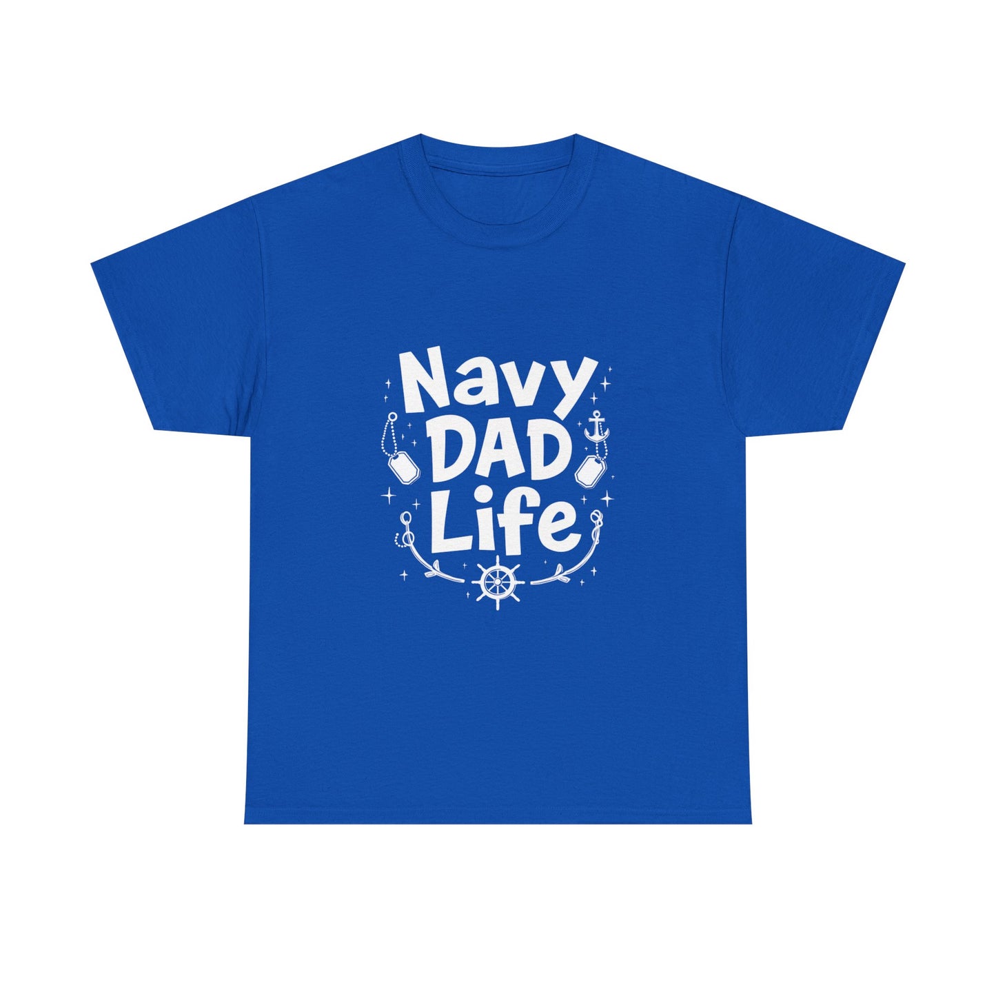 Navy Dad Life Tee, Unisex Heavy Cotton Shirt for Navy Fathers, Perfect Gift for Dad, Nautical Humor, Father's Day Gift