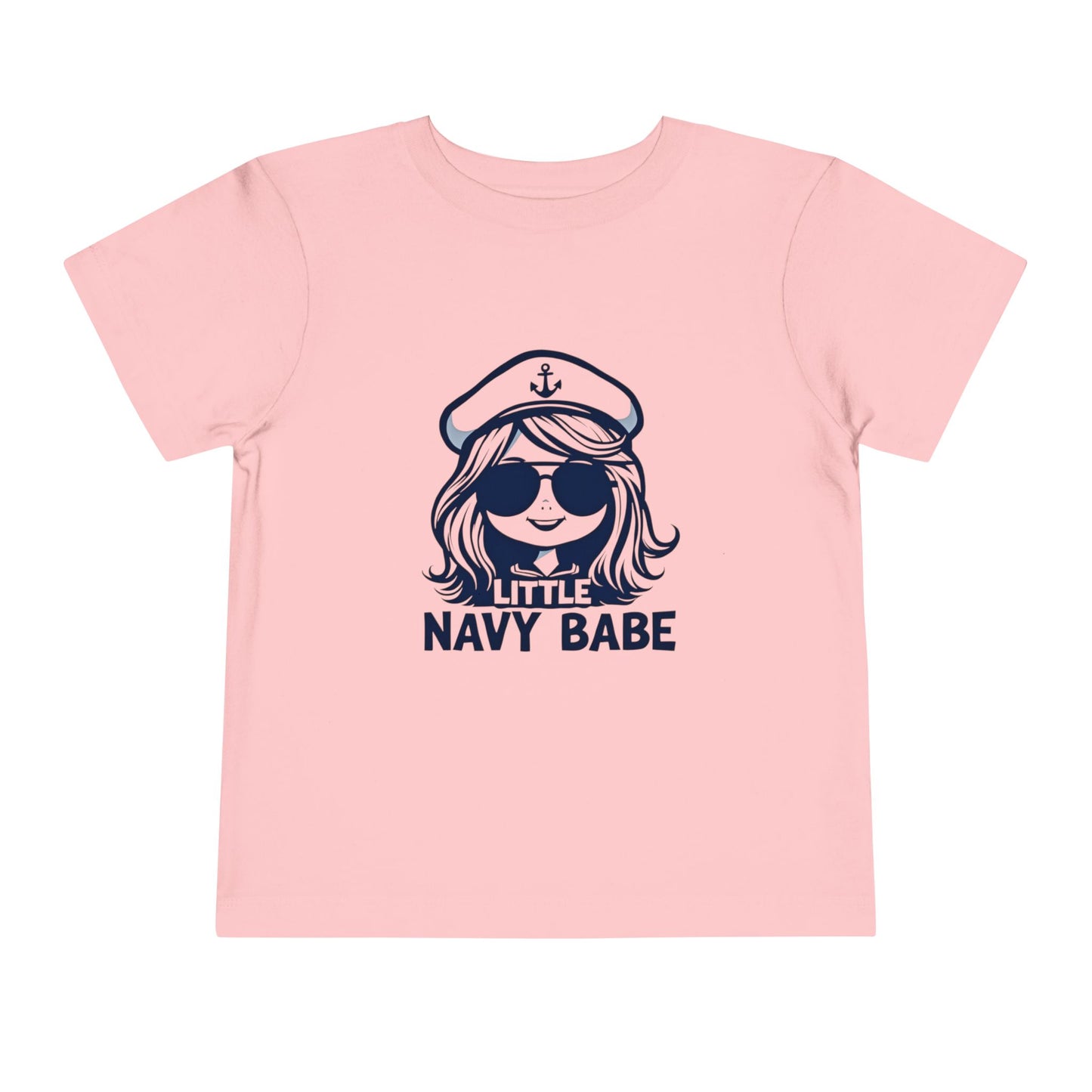 Little Navy Babe Toddler Tee - Cute Little Nautical Shirt, Kids Summer Clothes, Baby Shower Gift, Nautical Theme Outfits, Beach Wear, Navy Sister, Navy Daughter
