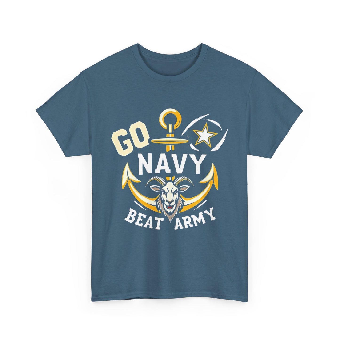 Navy Pride Tee - Go Navy Beat Army Shirt, Unisex Cotton T-Shirt, Military Spirit Wear, Veteran Tee, Gift for Navy Fans