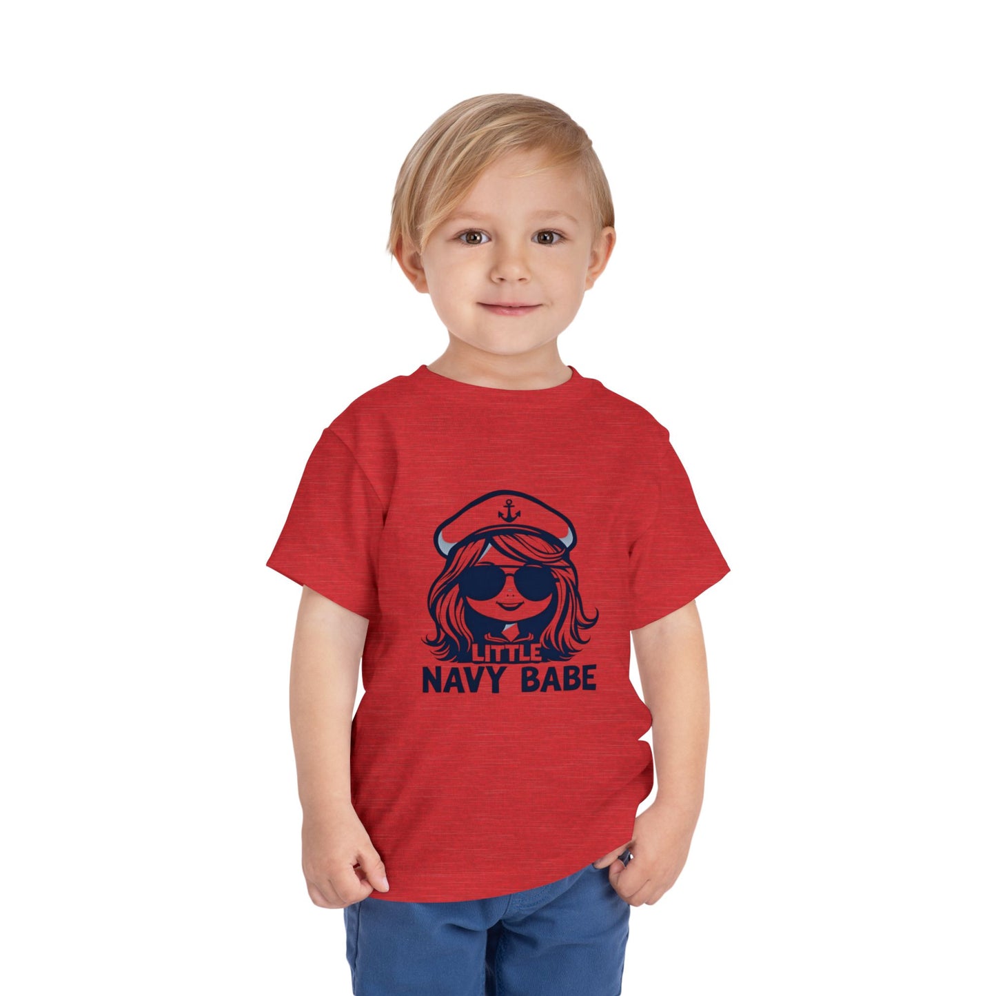 Little Navy Babe Toddler Tee - Cute Little Nautical Shirt, Kids Summer Clothes, Baby Shower Gift, Nautical Theme Outfits, Beach Wear, Navy Sister, Navy Daughter
