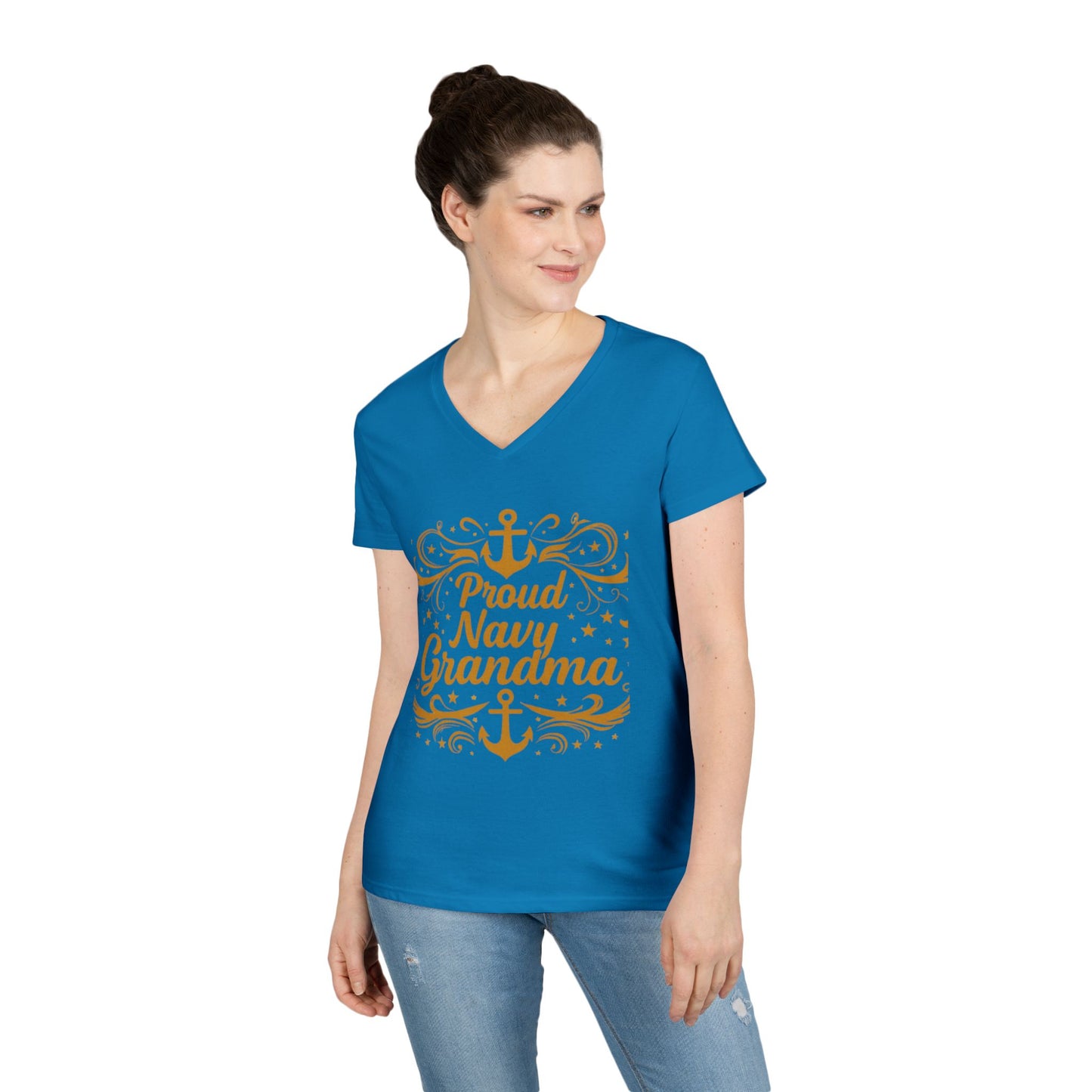 Proud Navy Grandma T-Shirt, Mother's Day Gift, Navy Family Apparel, Cute Grandmother Shirt, Unique Gifts for Her, Anchor Design Tee