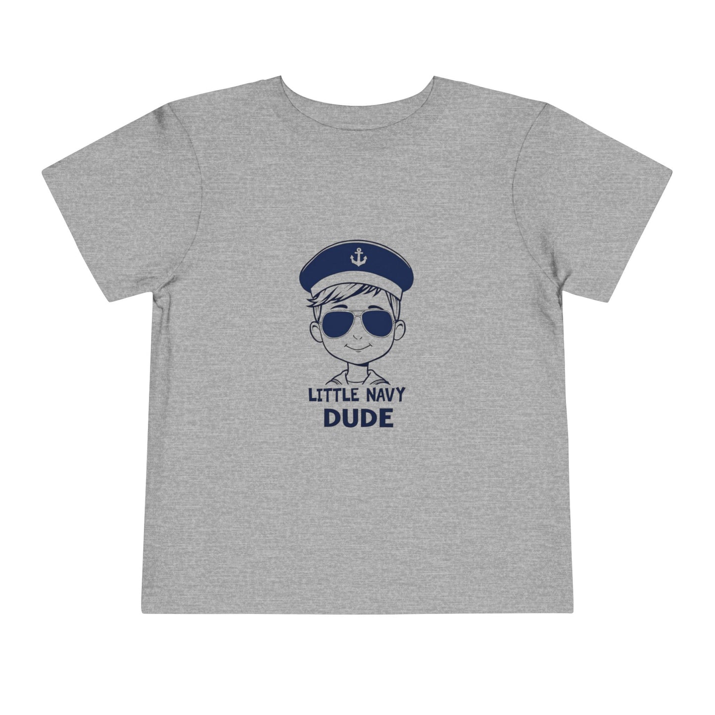 Navy Dude Adorable Toddler Short Sleeve Tee | Little Navy Dude Shirt, Kids' Nautical Tee, Summer Outfit, Boys' Graphic Tee, Gift for Sea Lovers