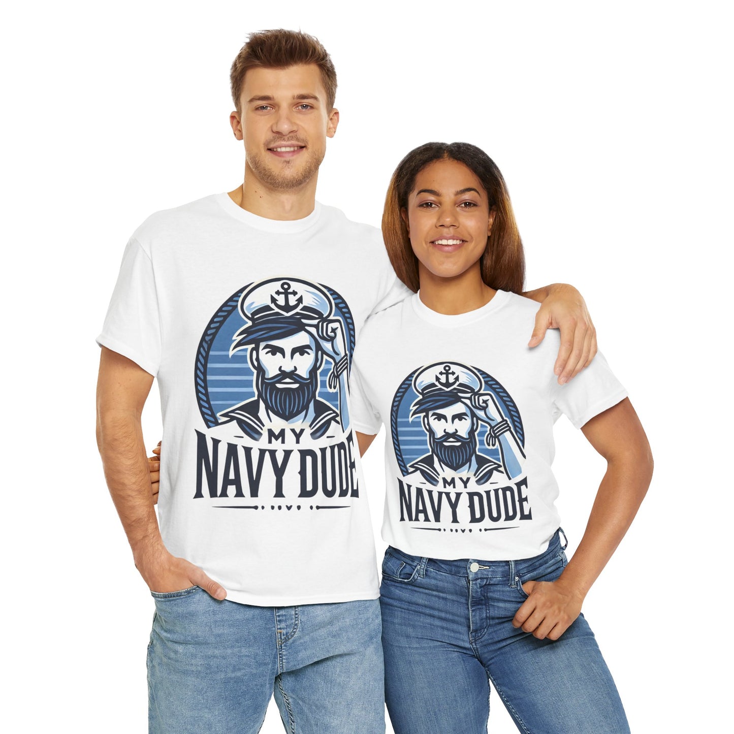Navy Dude Graphic Tee, Perfect Gift for Sailors, Nautical Decor, Unisex Casual Wear, Summer Outfit, Father's Day Gift, Navy Mom, Navy Dad