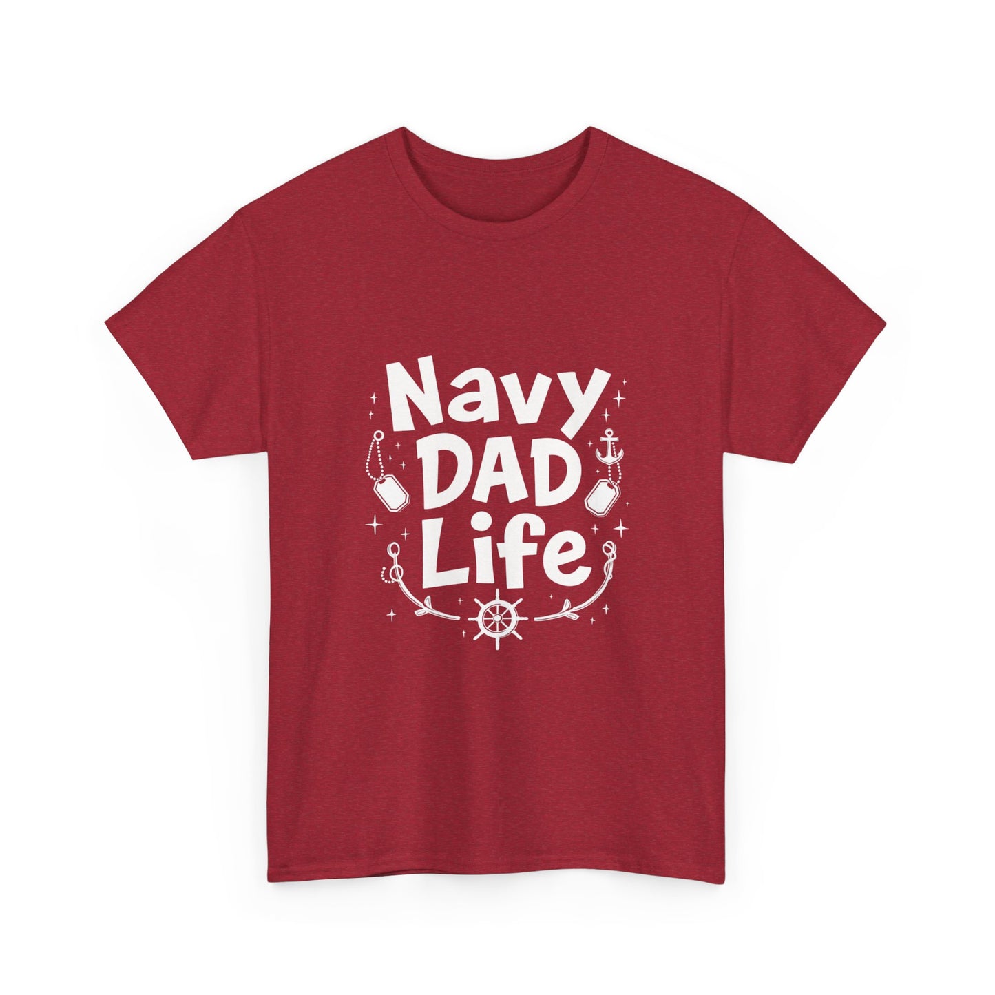 Navy Dad Life Tee, Unisex Heavy Cotton Shirt for Navy Fathers, Perfect Gift for Dad, Nautical Humor, Father's Day Gift
