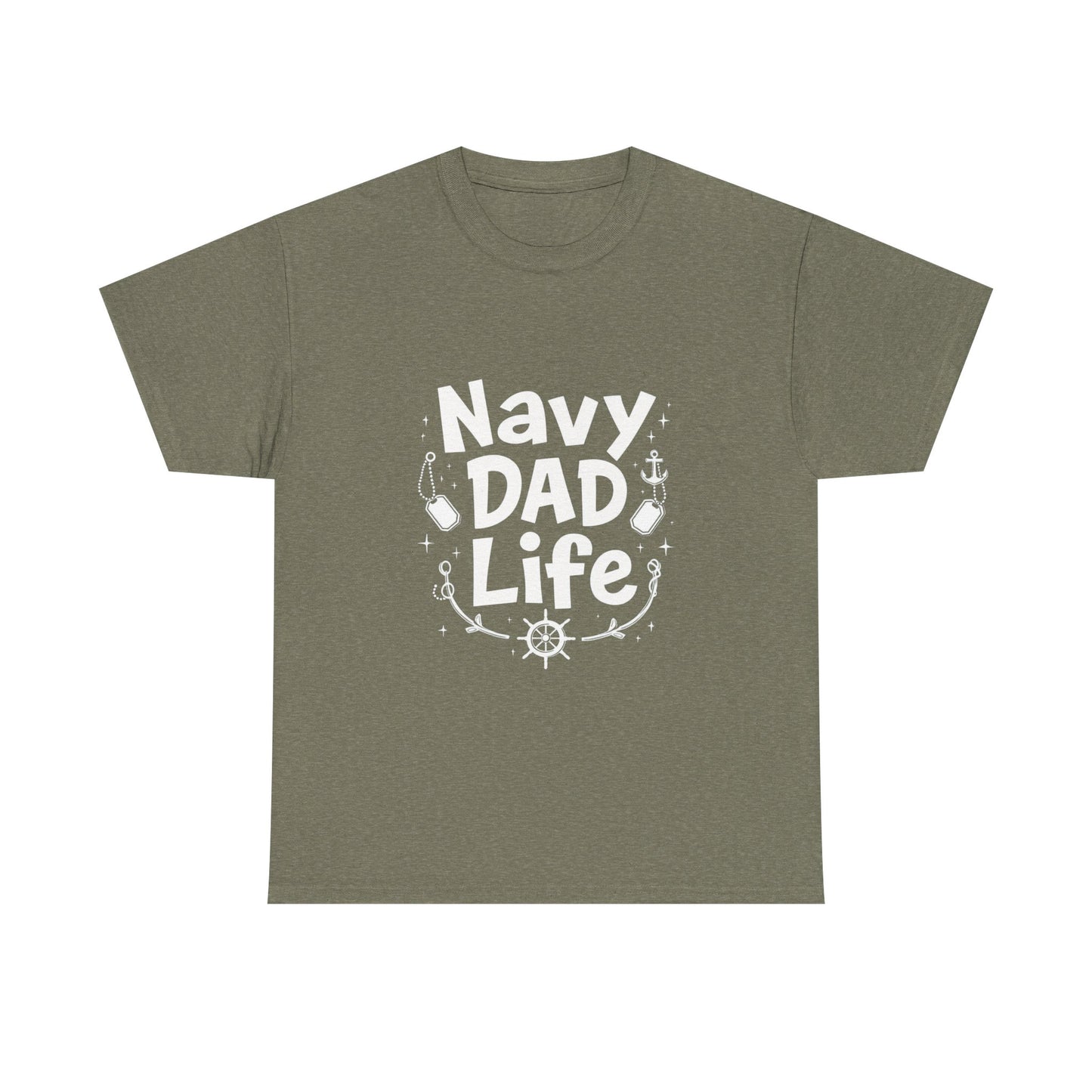 Navy Dad Life Tee, Unisex Heavy Cotton Shirt for Navy Fathers, Perfect Gift for Dad, Nautical Humor, Father's Day Gift