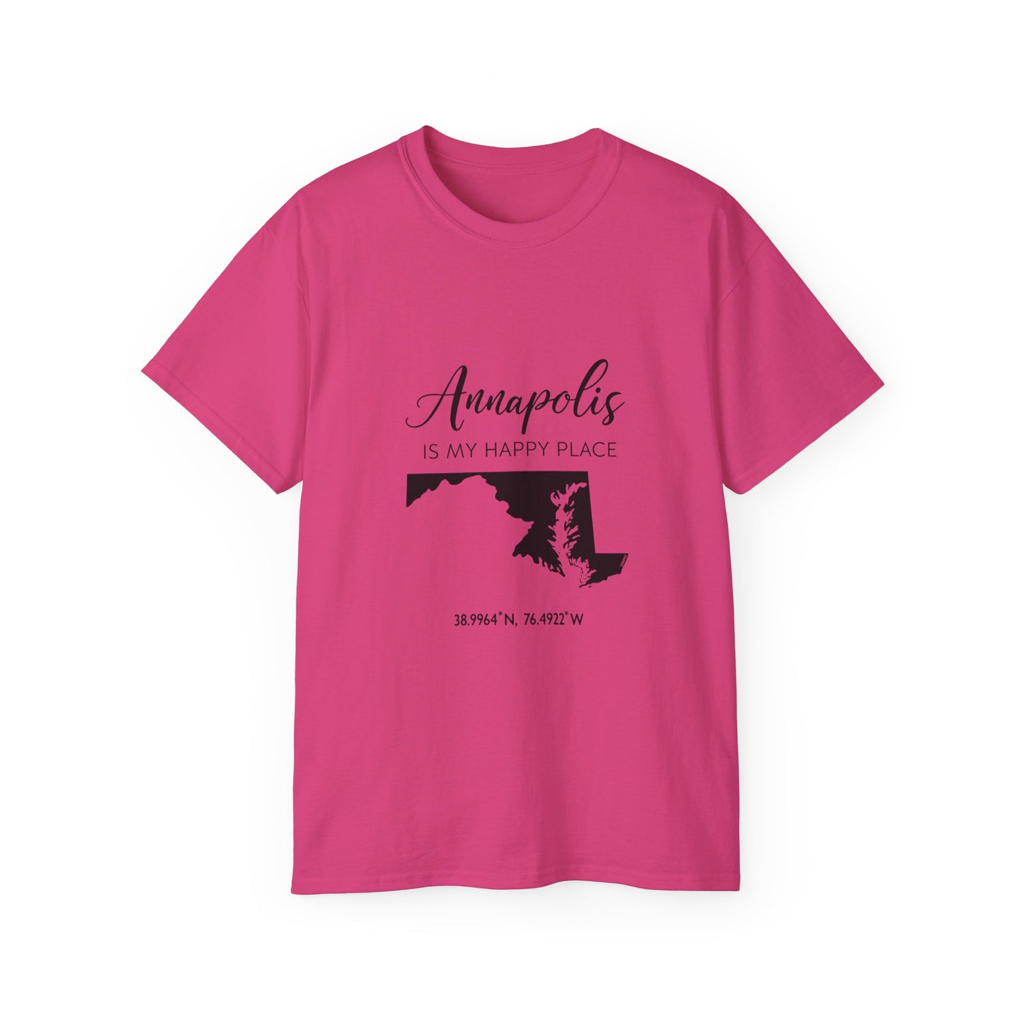 Annapolis Is My Happy Place Unisex Ultra Cotton Tee, Casual T-Shirt, Travel Shirt, Gift for Travelers, Happy Place Shirt