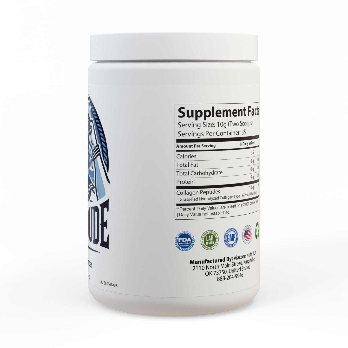 MY NAVY DUDE Collagen Peptides Type I & III Supplement (350g, 12.3oz)