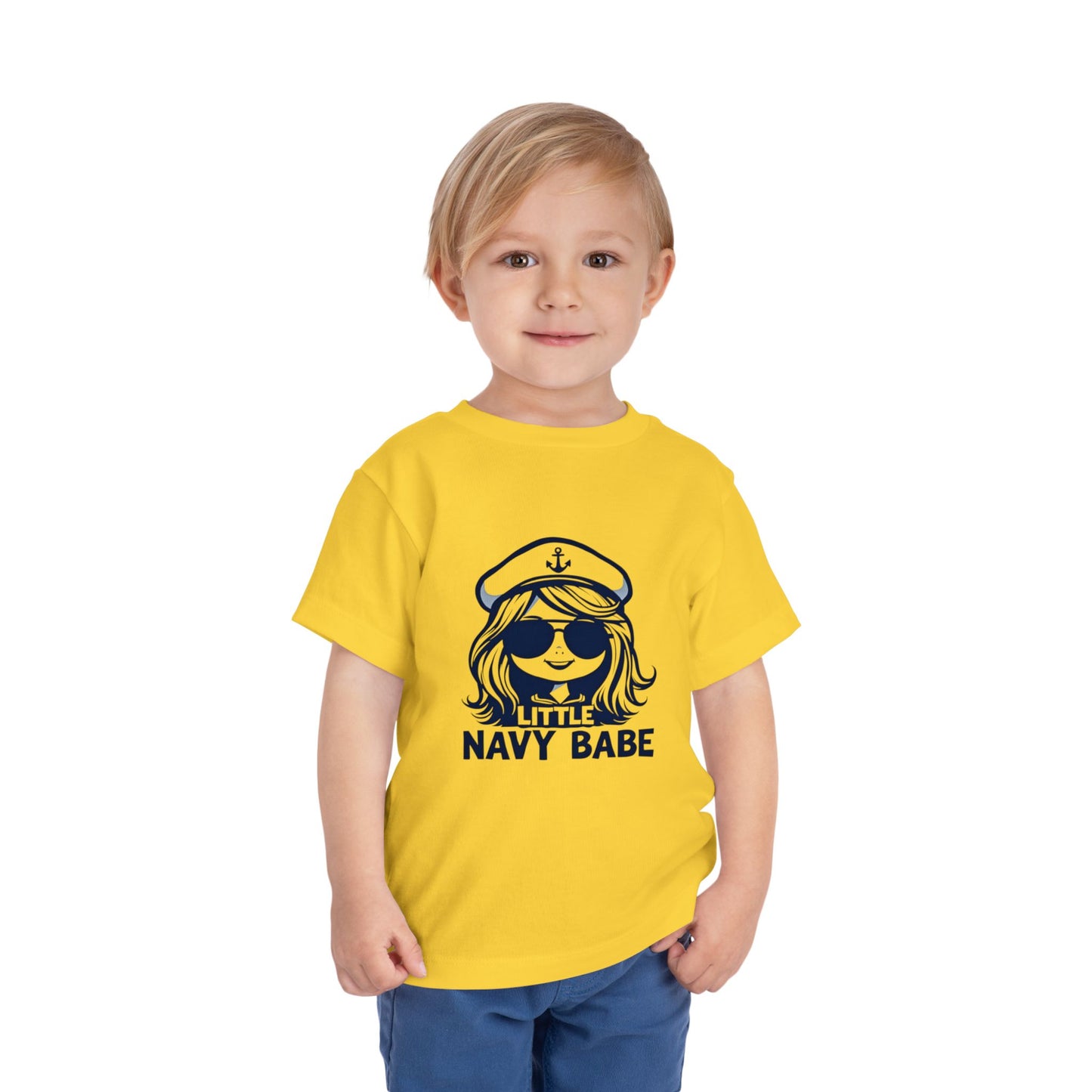 Little Navy Babe Toddler Tee - Cute Little Nautical Shirt, Kids Summer Clothes, Baby Shower Gift, Nautical Theme Outfits, Beach Wear, Navy Sister, Navy Daughter