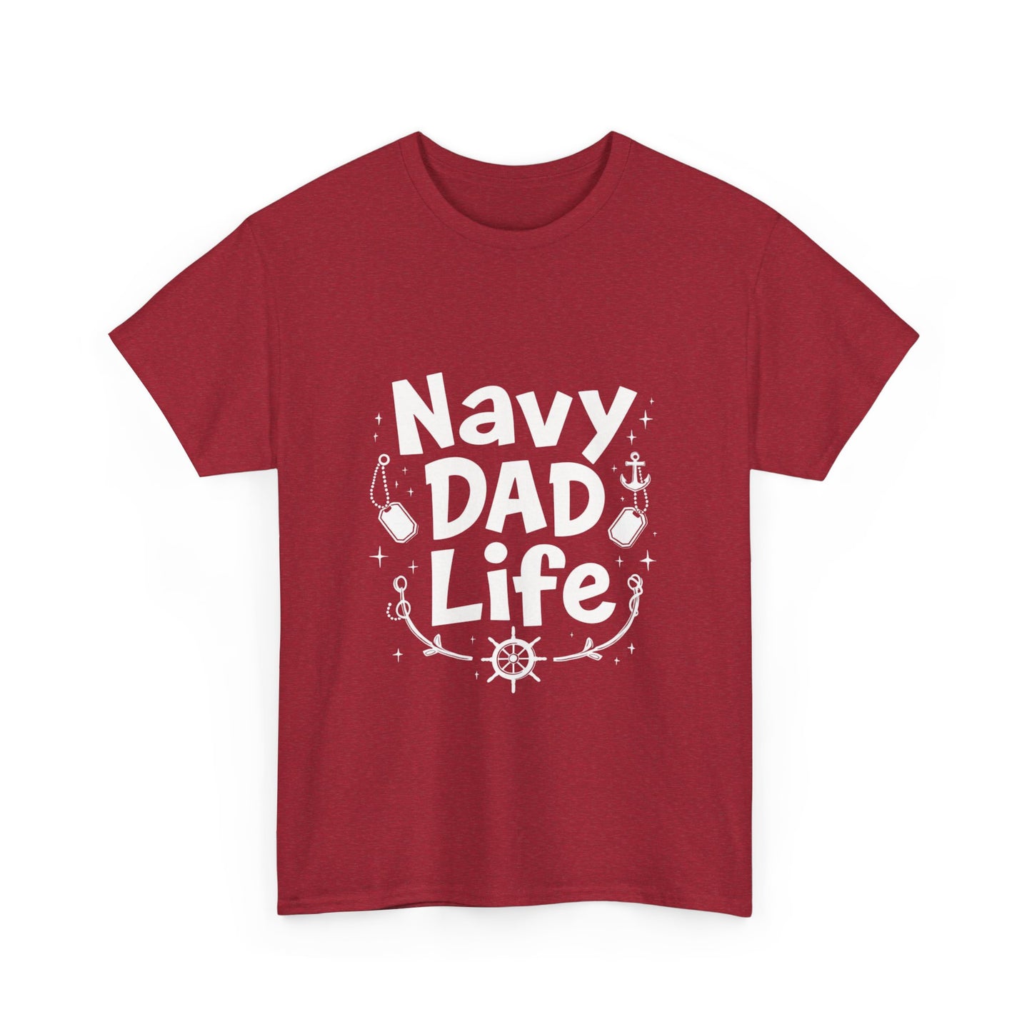 Navy Dad Life Tee, Unisex Heavy Cotton Shirt for Navy Fathers, Perfect Gift for Dad, Nautical Humor, Father's Day Gift