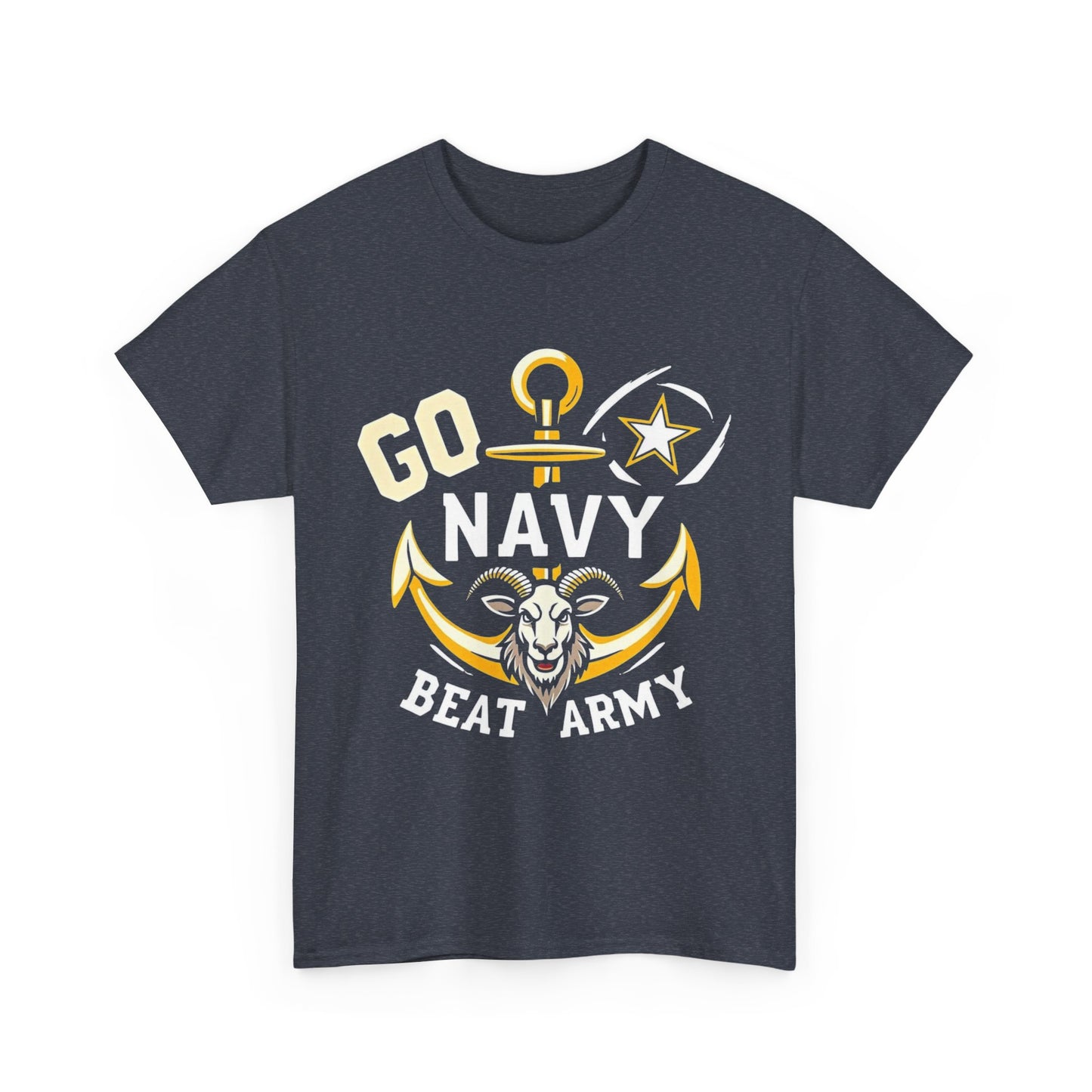 Navy Pride Tee - Go Navy Beat Army Shirt, Unisex Cotton T-Shirt, Military Spirit Wear, Veteran Tee, Gift for Navy Fans