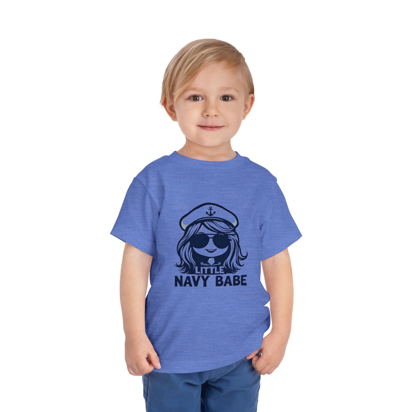 Little Navy Babe Toddler Tee - Cute Little Nautical Shirt, Kids Summer Clothes, Baby Shower Gift, Nautical Theme Outfits, Beach Wear, Navy Sister, Navy Daughter
