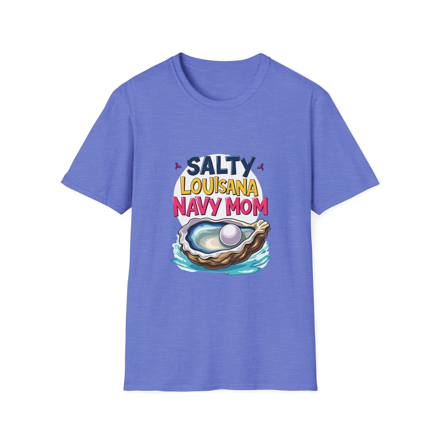 Salty Louisiana Navy Mom T-Shirt | Gift for Navy Families, Love, and Support, Standout Style for Moms