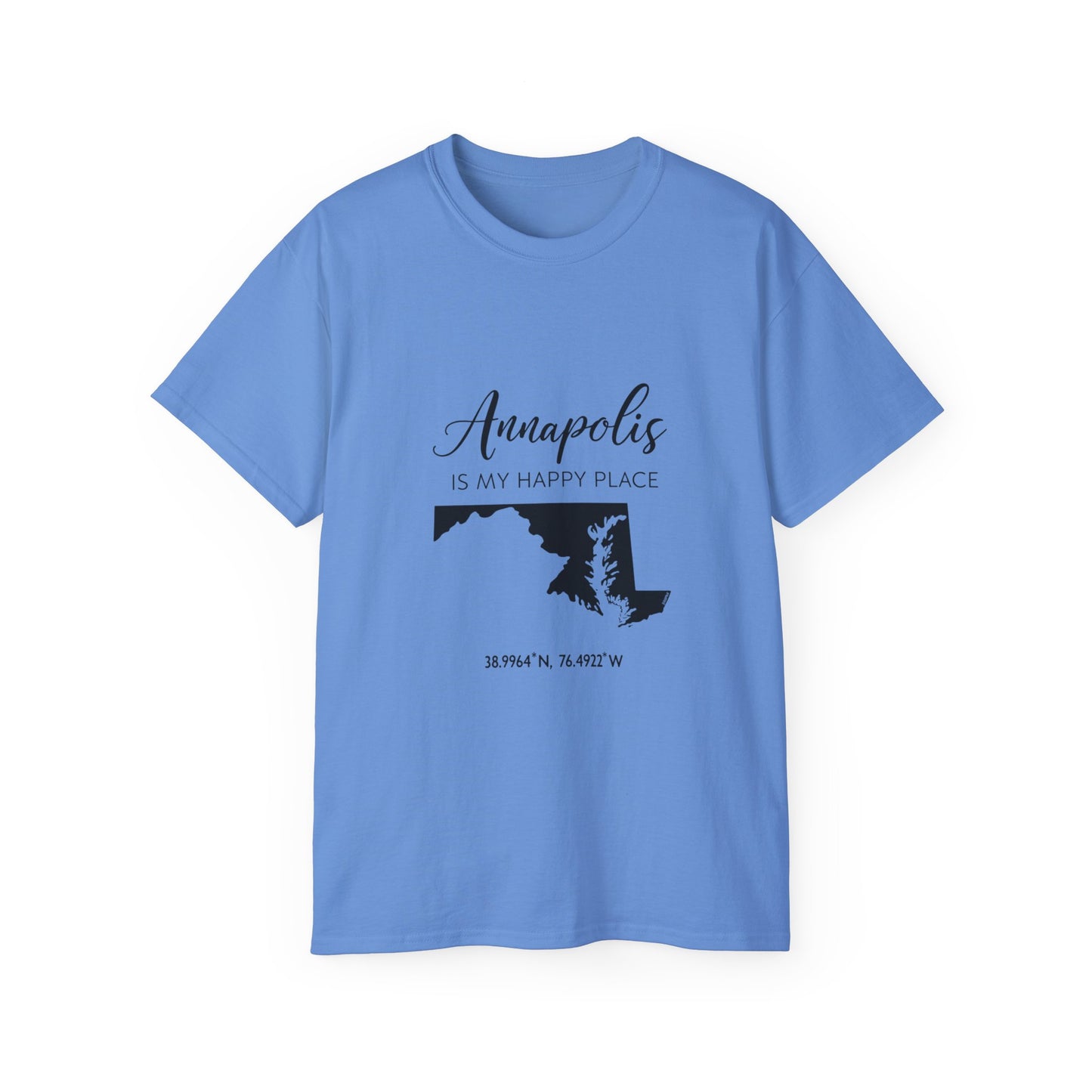 Annapolis Is My Happy Place Unisex Ultra Cotton Tee, Casual T-Shirt, Travel Shirt, Gift for Travelers, Happy Place Shirt