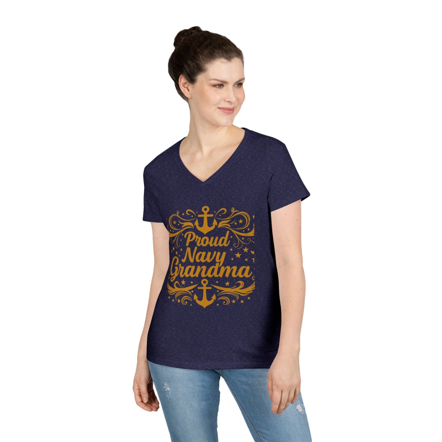 Proud Navy Grandma T-Shirt, Mother's Day Gift, Navy Family Apparel, Cute Grandmother Shirt, Unique Gifts for Her, Anchor Design Tee