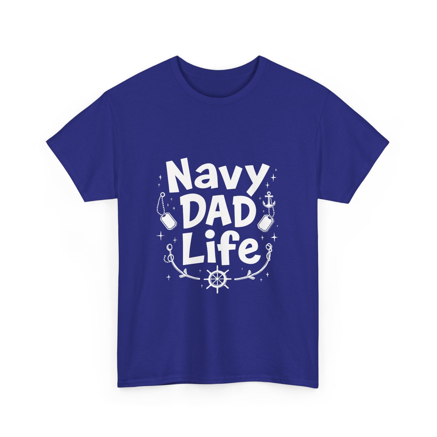 Navy Dad Life Tee, Unisex Heavy Cotton Shirt for Navy Fathers, Perfect Gift for Dad, Nautical Humor, Father's Day Gift