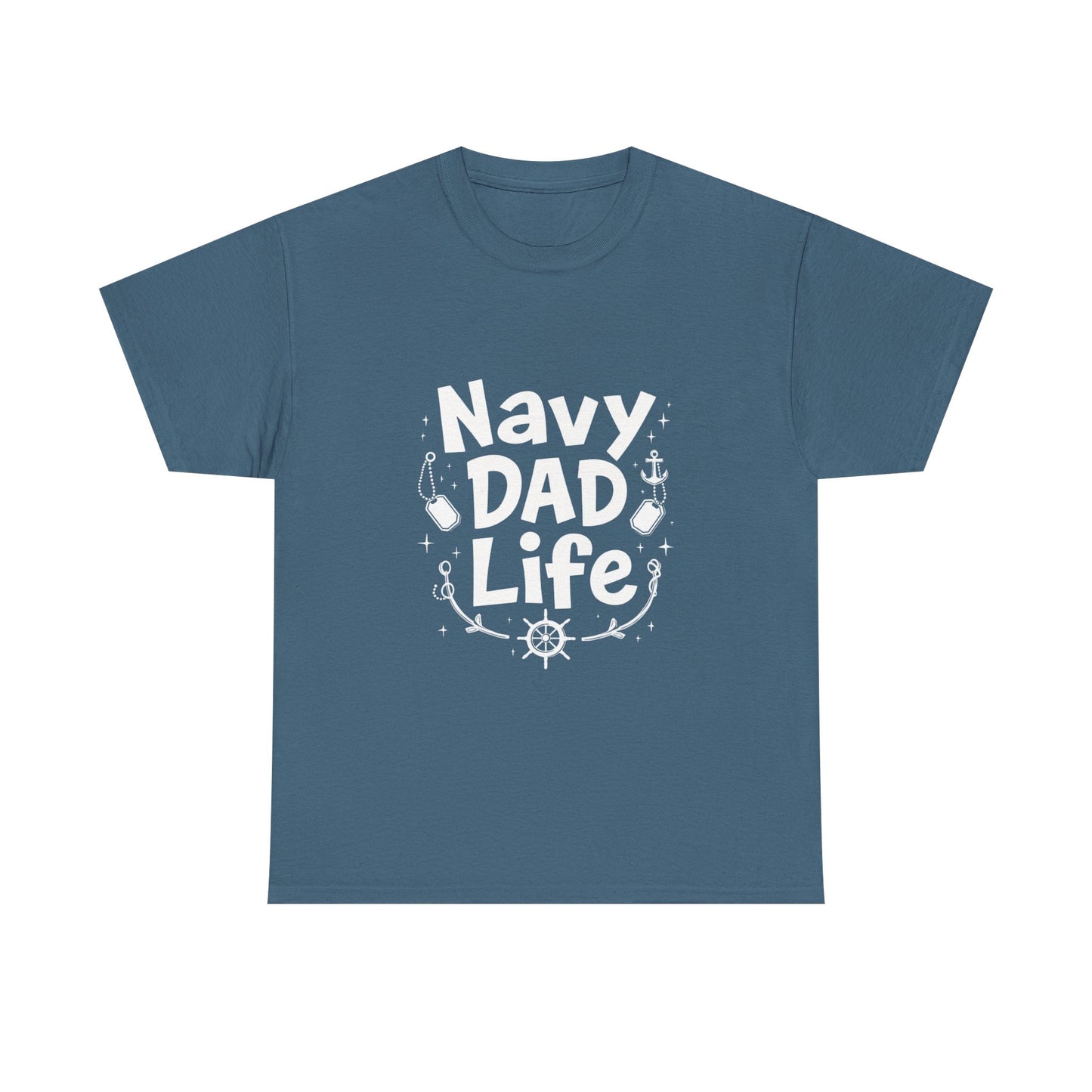 Navy Dad Life Tee, Unisex Heavy Cotton Shirt for Navy Fathers, Perfect Gift for Dad, Nautical Humor, Father's Day Gift