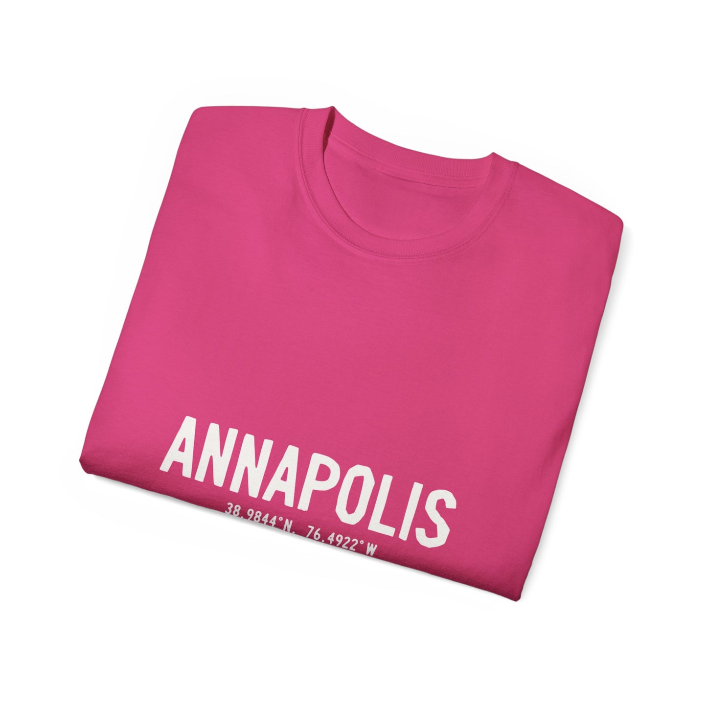 Annapolis Coordinates Unisex Ultra Cotton Tee, Casual Statement Tee, Gift for Travelers, Adventure Shirt, Vintage Style T-shirt