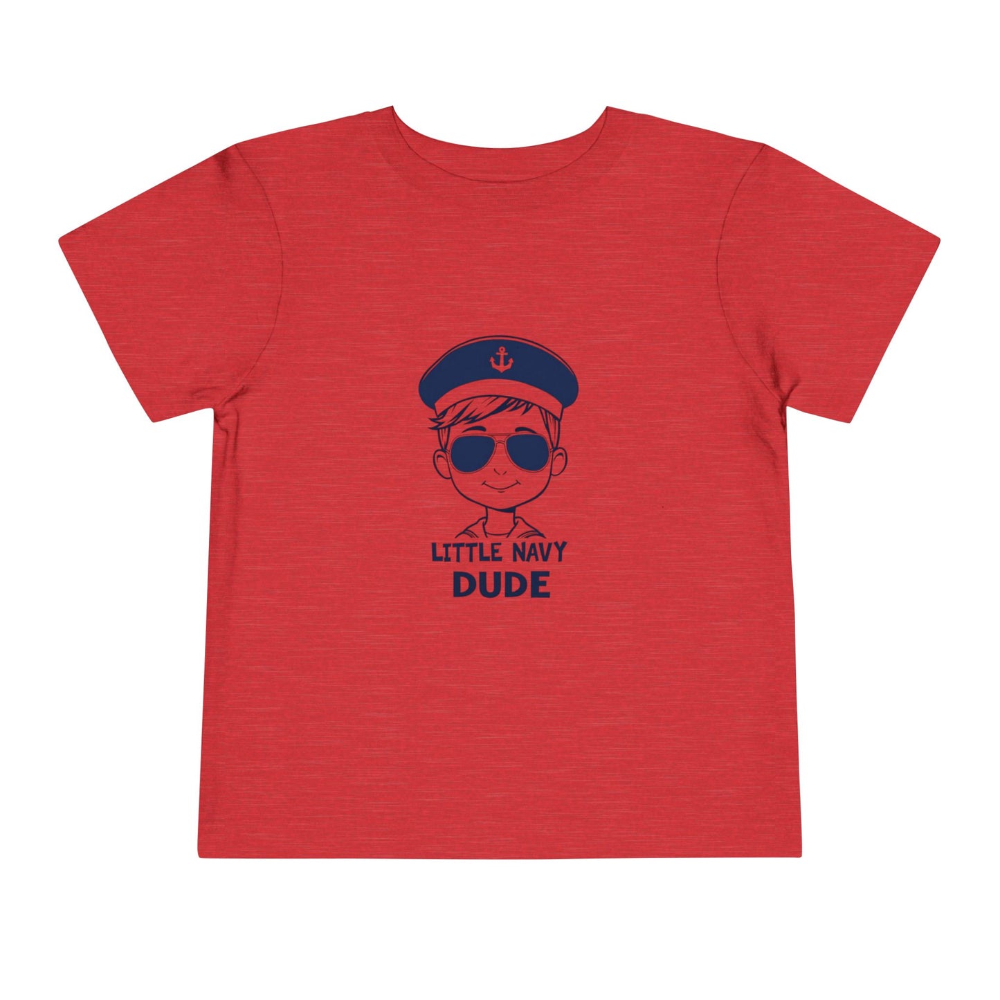 Navy Dude Adorable Toddler Short Sleeve Tee | Little Navy Dude Shirt, Kids' Nautical Tee, Summer Outfit, Boys' Graphic Tee, Gift for Sea Lovers