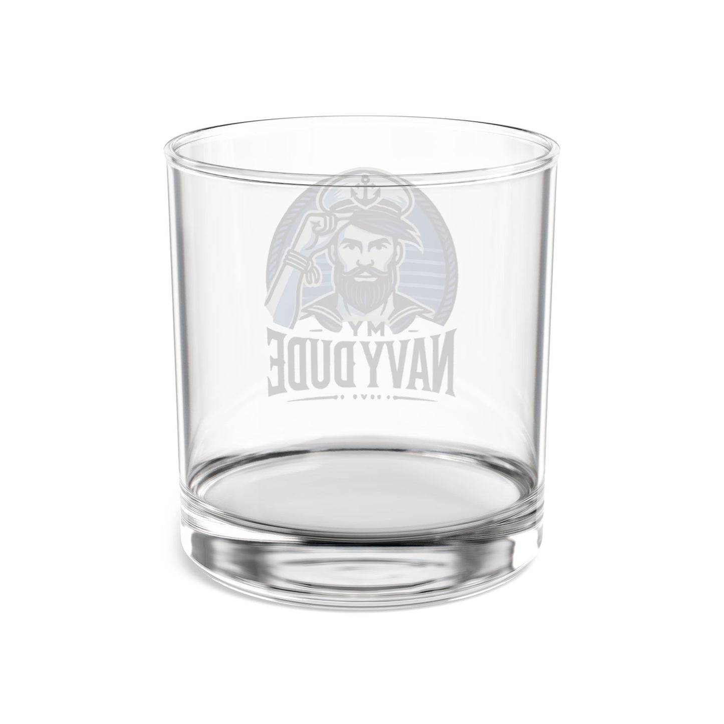 MY NAVY DUDE Rocks Glass 10oz | Nautical Drinkware, Unique Gift for Sailors, Personalized Barware, Father's Day Gift, Home Decor