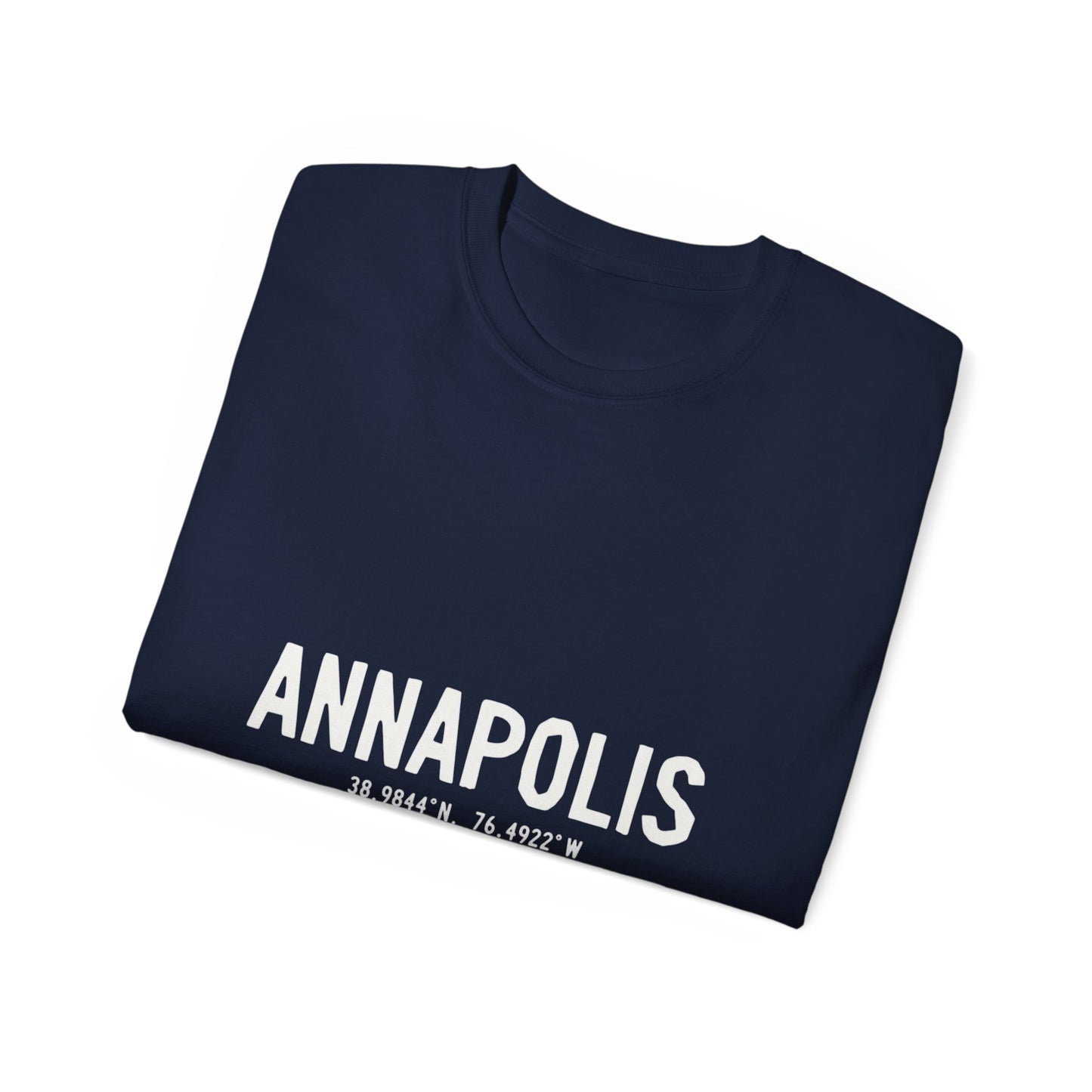 Annapolis Coordinates Unisex Ultra Cotton Tee, Casual Statement Tee, Gift for Travelers, Adventure Shirt, Vintage Style T-shirt