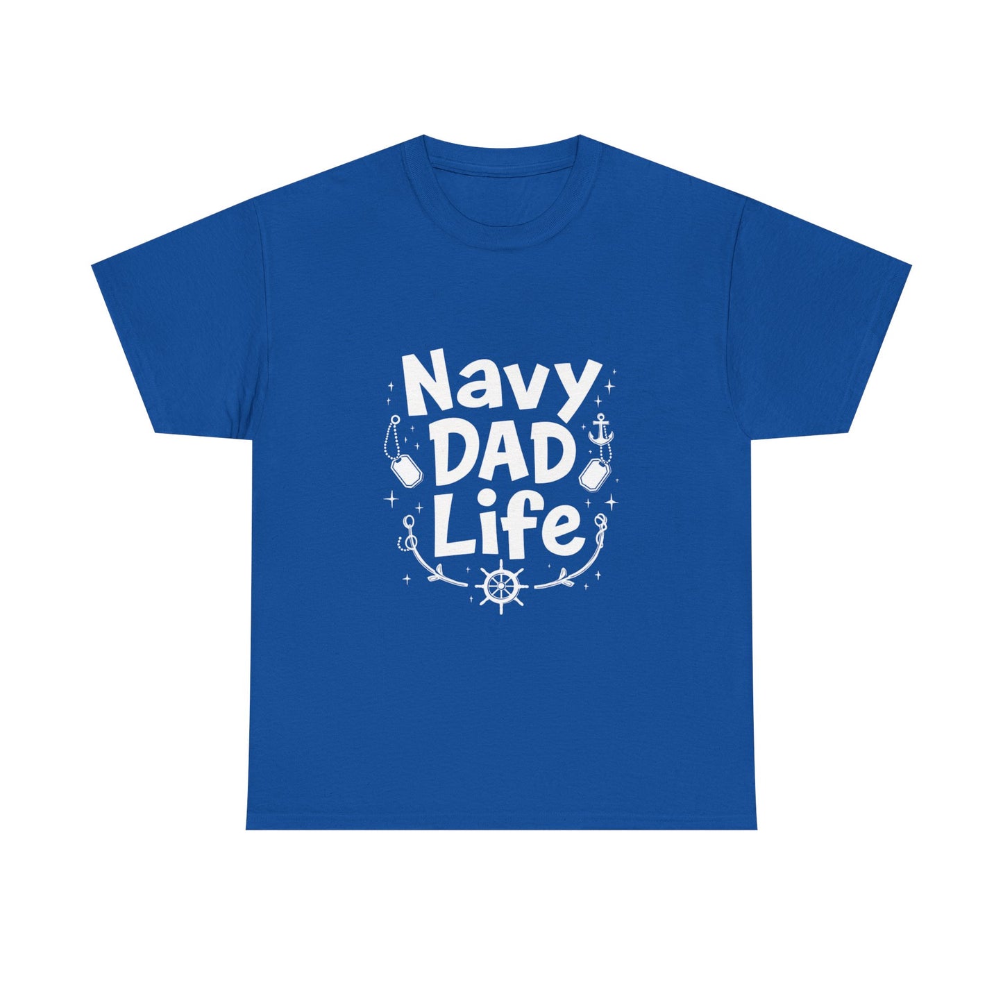 Navy Dad Life Tee, Unisex Heavy Cotton Shirt for Navy Fathers, Perfect Gift for Dad, Nautical Humor, Father's Day Gift