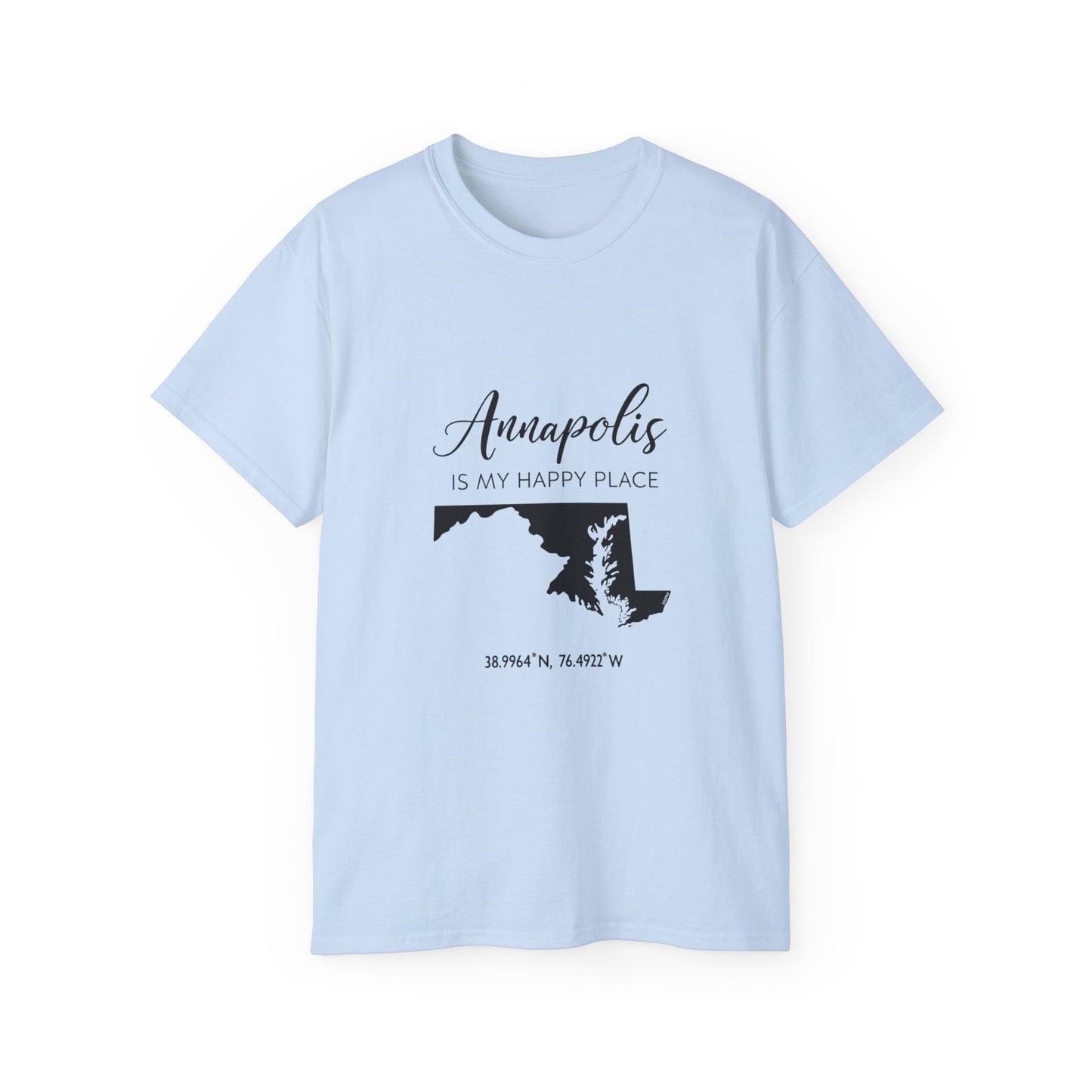 Annapolis Is My Happy Place Unisex Ultra Cotton Tee, Casual T-Shirt, Travel Shirt, Gift for Travelers, Happy Place Shirt