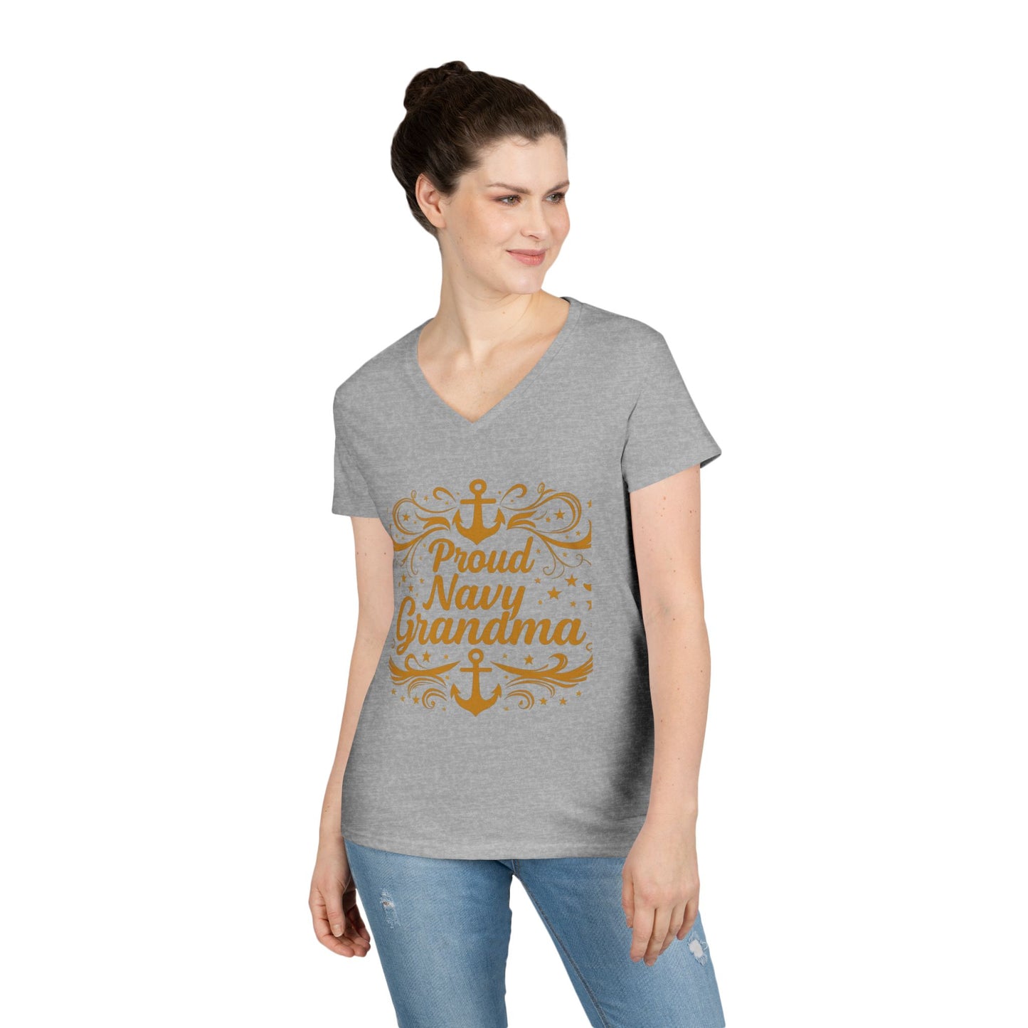 Proud Navy Grandma T-Shirt, Mother's Day Gift, Navy Family Apparel, Cute Grandmother Shirt, Unique Gifts for Her, Anchor Design Tee