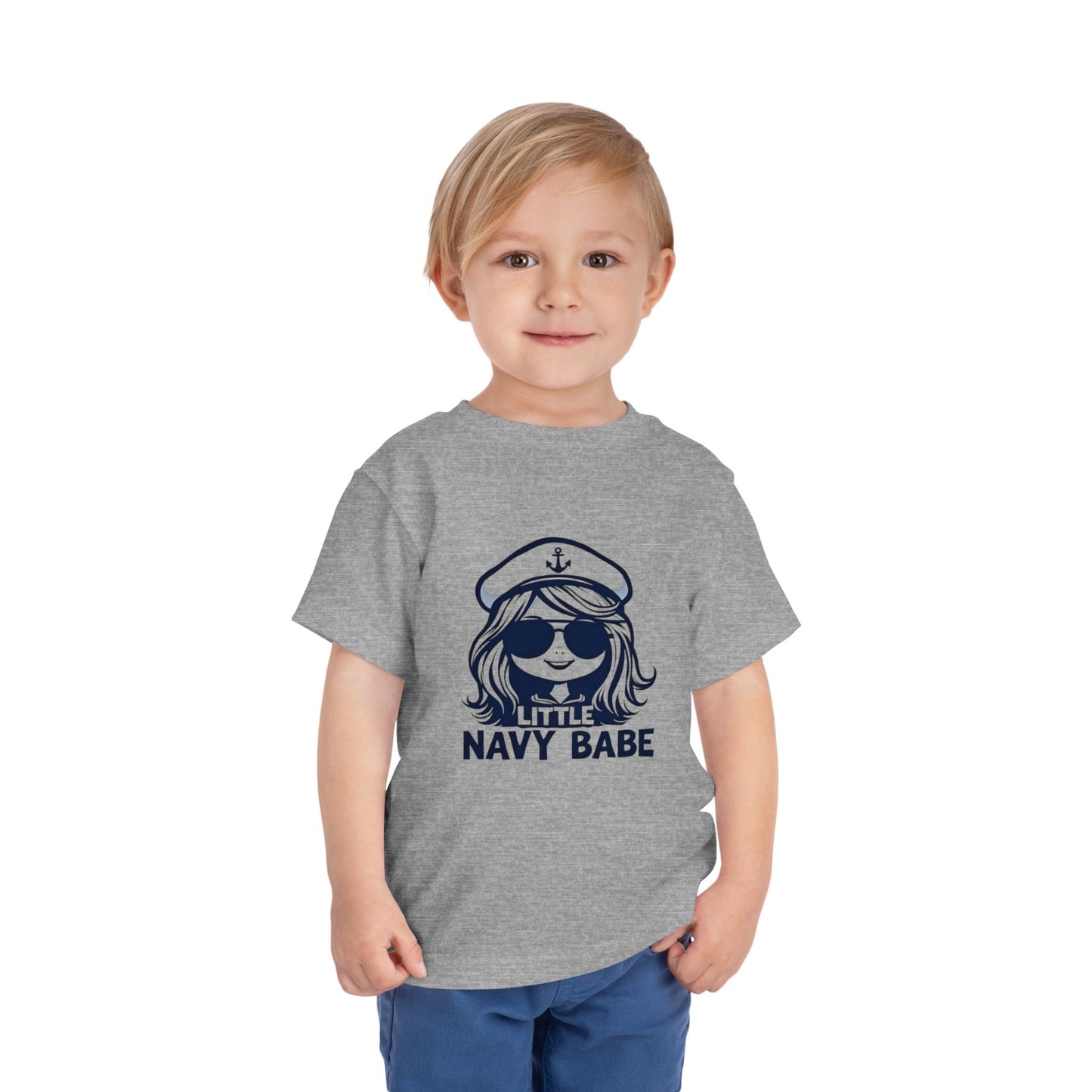 Little Navy Babe Toddler Tee - Cute Little Nautical Shirt, Kids Summer Clothes, Baby Shower Gift, Nautical Theme Outfits, Beach Wear, Navy Sister, Navy Daughter