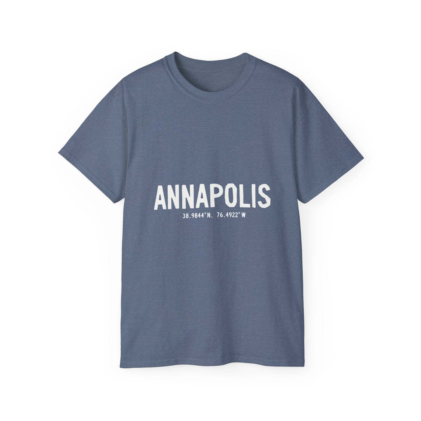 Annapolis Coordinates Unisex Ultra Cotton Tee, Casual Statement Tee, Gift for Travelers, Adventure Shirt, Vintage Style T-shirt