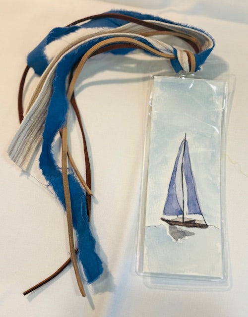 Hand Painted Nautical Watercolor Bookmarks, Set of 4 (Free Shipping)