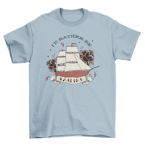Nautical ship sailing ocean t-shirt