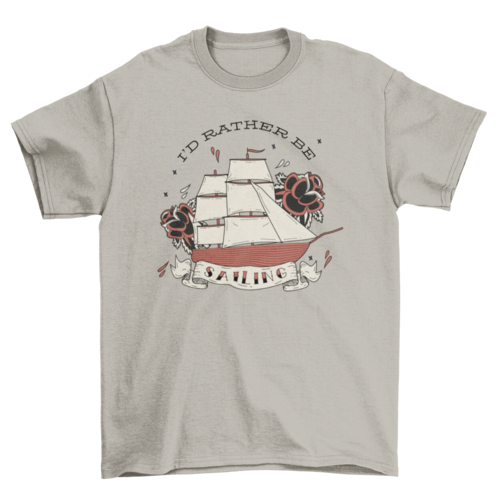 Nautical ship sailing ocean t-shirt