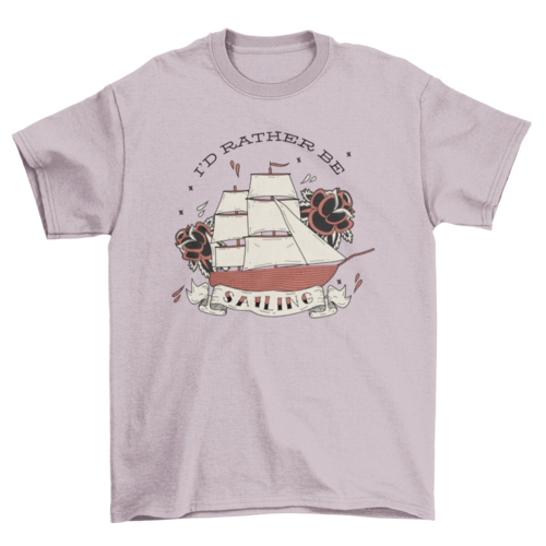 Nautical ship sailing ocean t-shirt