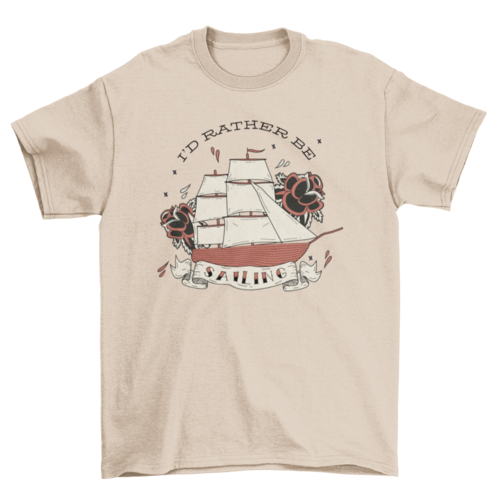 Nautical ship sailing ocean t-shirt