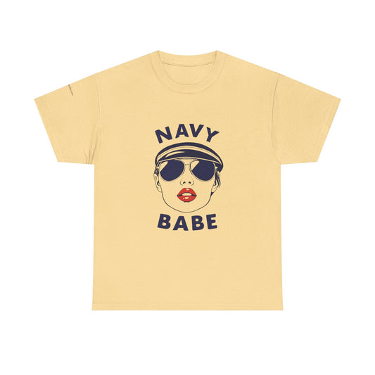 Navy Babe Graphic Tee, Casual Summer Shirt, Gift for Maritime Lovers, Nautical Fashion, Trendy Unisex Cotton Tee