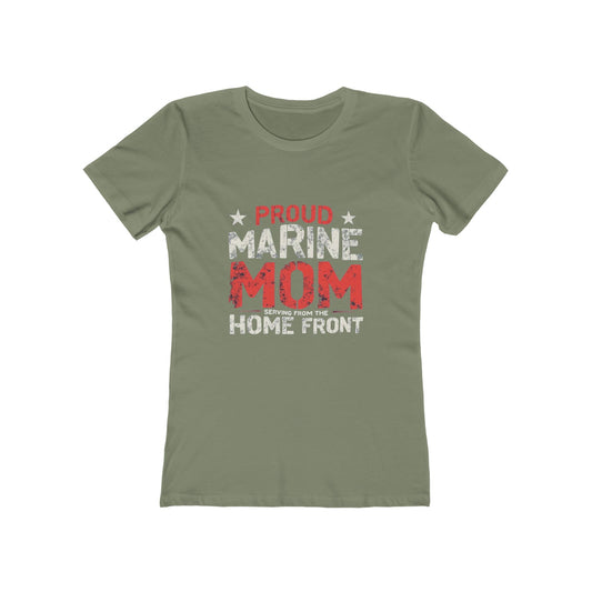 Proud Marine Mom Tee, Comfortable Women’s T-Shirt, Military Pride Top, Gift for Marine Moms, Casual Everyday Wear