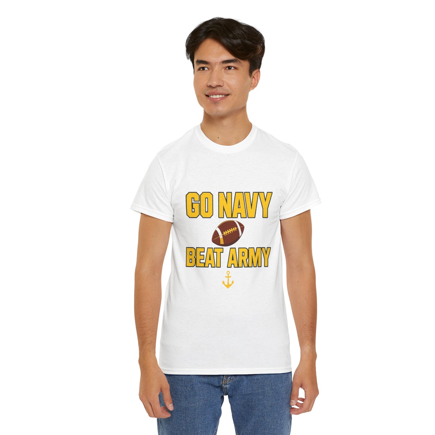 Navy Pride T-Shirt, Sports Fan Gear, Unisex Cotton Tee, Army-Navy Game Apparel, Gift for Military Families, College Football Tee