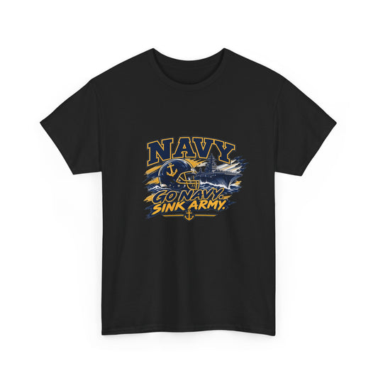 Go Navy Sink Army Graphic T-Shirt