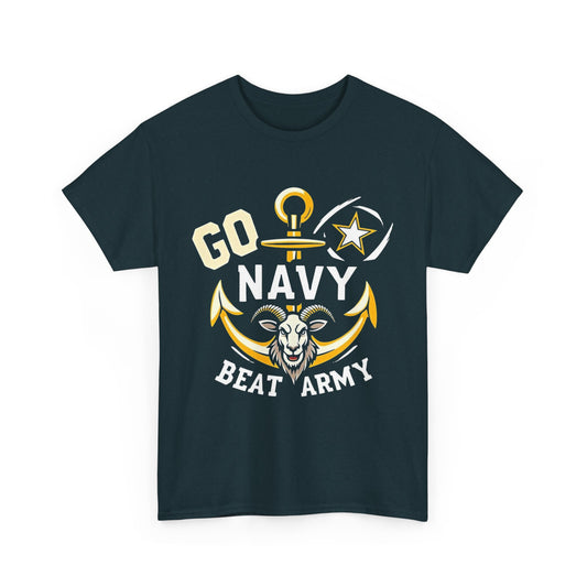 Navy Pride Tee - Go Navy Beat Army Shirt, Unisex Cotton T-Shirt, Military Spirit Wear, Veteran Tee, Gift for Navy Fans