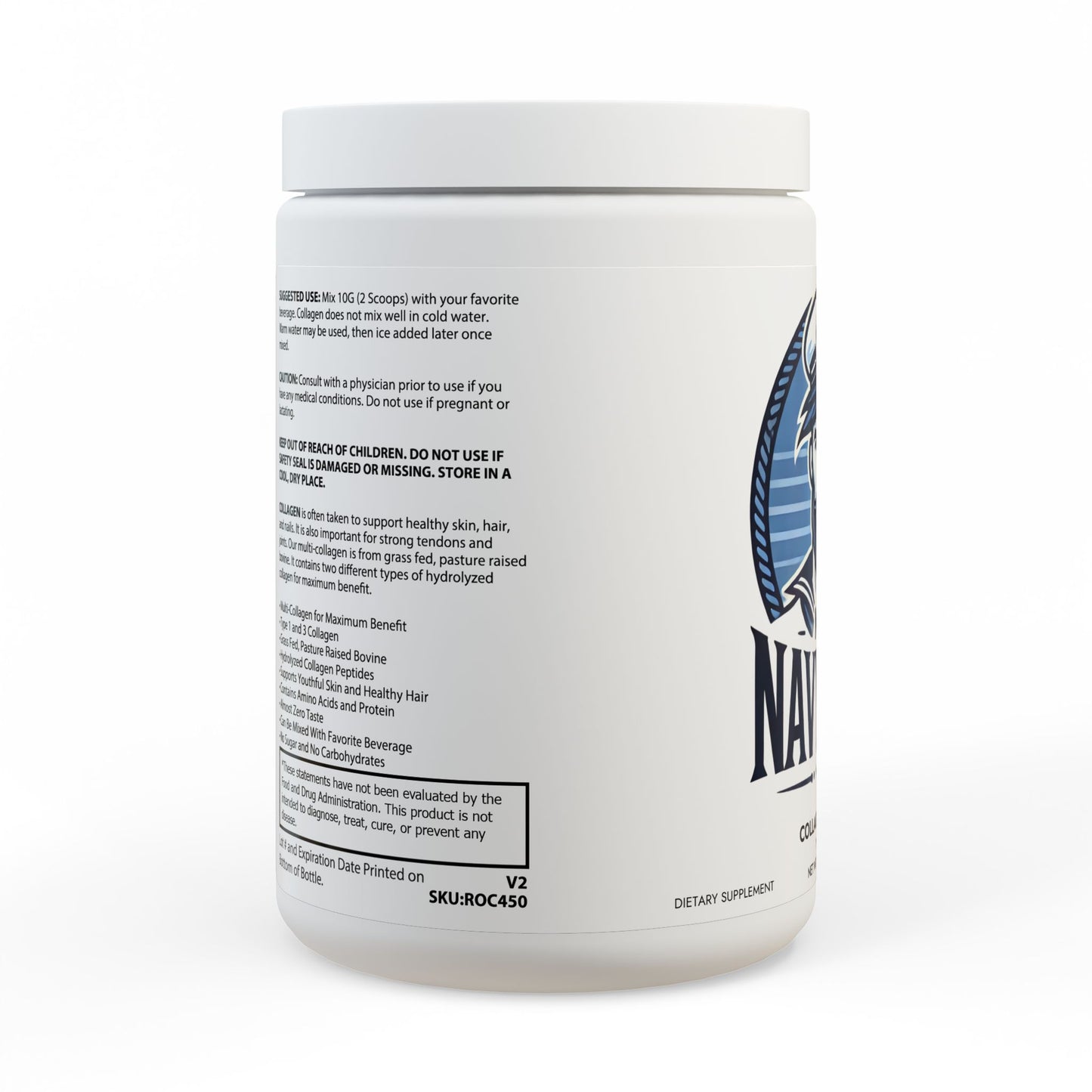 MY NAVY DUDE Collagen Peptides Type I & III Supplement (350g, 12.3oz)