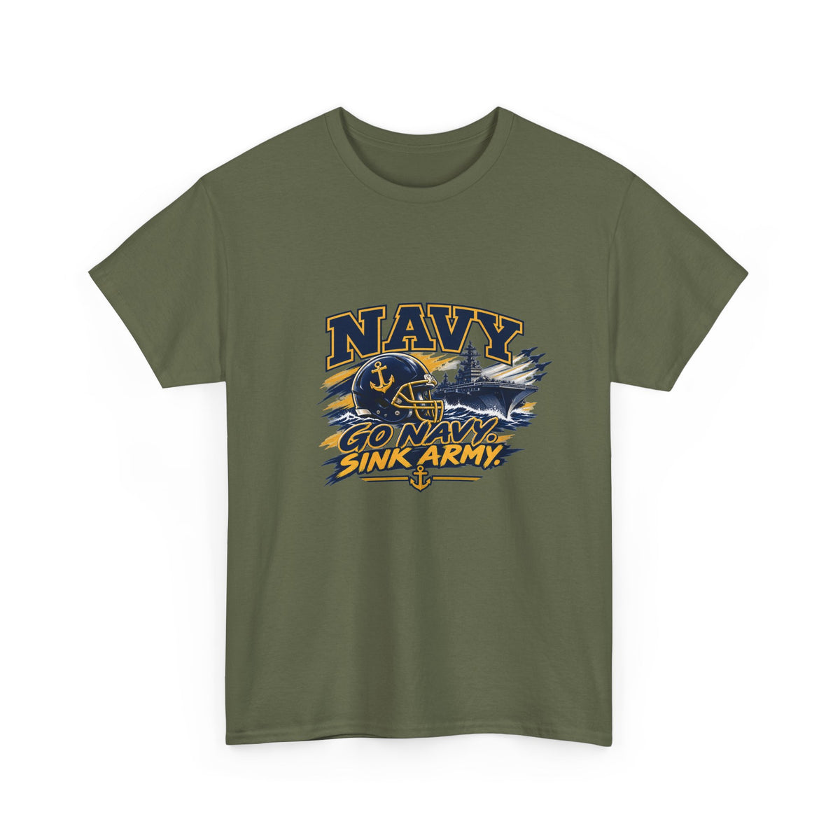 Go Navy Sink Army Graphic T-Shirt