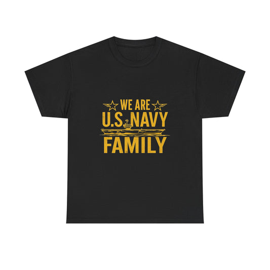 U.S. Navy Family Tee, Unisex Cotton Shirt, Military Pride Apparel, Family Support Gift, Veteran's Day Shirt, Patriotic T-Shirt
