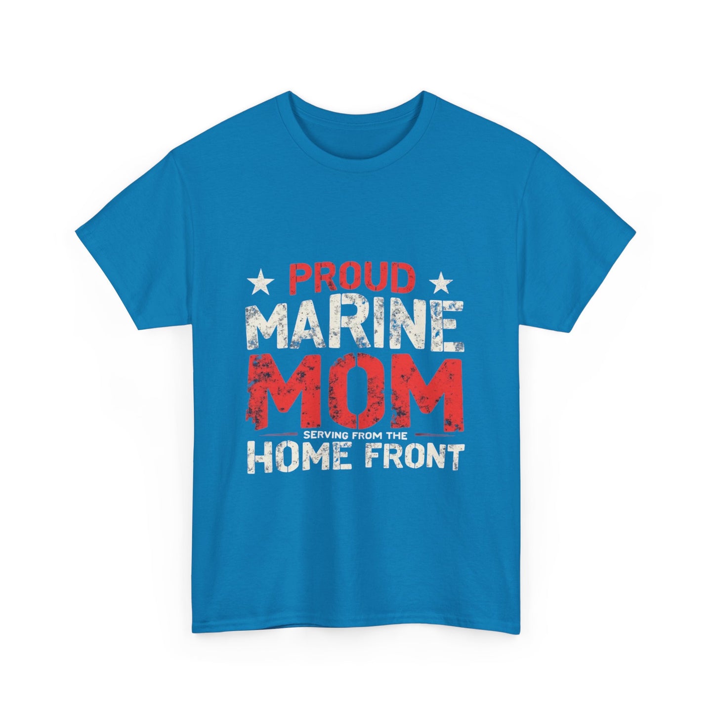 Proud Marine Mom Tee, Unisex Cotton T-Shirt, Gift for Military Moms, Support Our Troops Apparel, Patriotic Shirt, Home Front Pride
